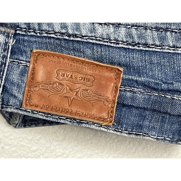 Big Star Jeans 30XL LIV Bootcut Distress Logo Front And Back Design Pockets Loop - Picture 3 of 9